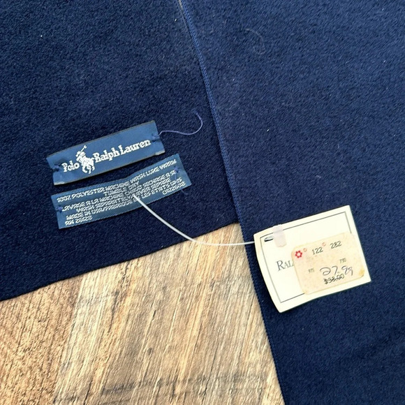 Vintage Ralph Lauren Winter Scarf Navy - Picture 3 of 5